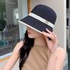 Women's Summer Face-Slimming Wide Brim Straw Bucket Hat