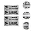4x 24 Hour Video Sign Monitored Signs Selfadhesive Practical Weatherproof Camera for Home