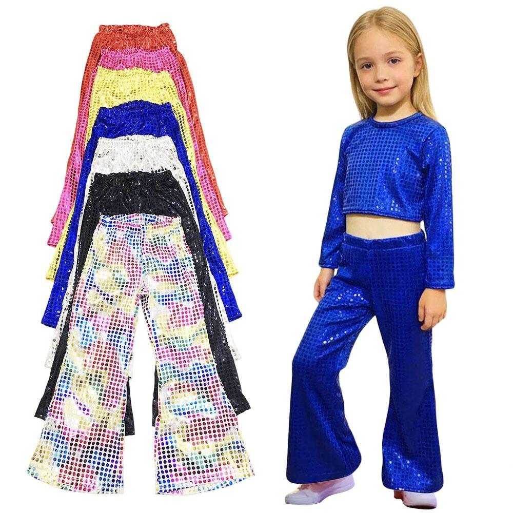 Elastic Waistband Kids Dance Pants Jazz Dance Disco Party Pants  Kids Boys Girls