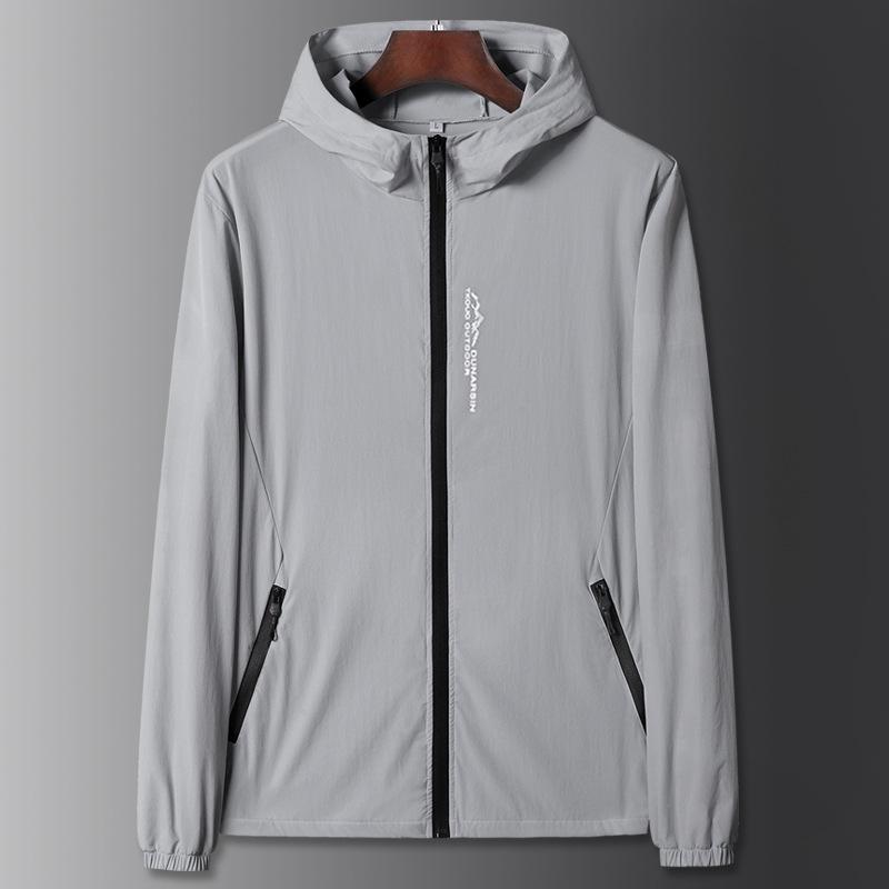 Men's Ice Silk Quick-Dry Hooded Sun Protection Jacket - Breathable, Lightweight Summer Outerwear