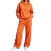 Women's 2 Piece Lined Hoodie and Wide Leg Pants Set Casual Tracksuit for Fall Winter