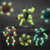 4 Stück Fidget Spinner Leuchten im Dunkeln Fingerspitzen Kreisel DIY Verformbarer Roboter Lustige Sensorische Spielzeuge Entspannungs Spinner Partygeschenke