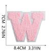 7Cm White Background Pink Character Embroidery Cloth Sticker English Towel Embroidery Letter Computer Embroidery Chapter Boy Embroidery Post