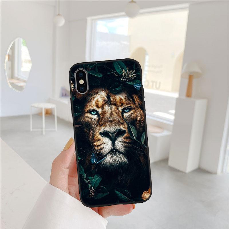 LO5 Animal Lion Soft Shell Phone Case for Samsung Galaxy S20 S21 S22 Ultra FE + Plus A21S A22 A24 A25 A26 A30 A30S A31