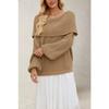 New Autumn and Winter Hot-selling Women's Clothing Loose Knitted Sweater One-neck Pullover Sweater