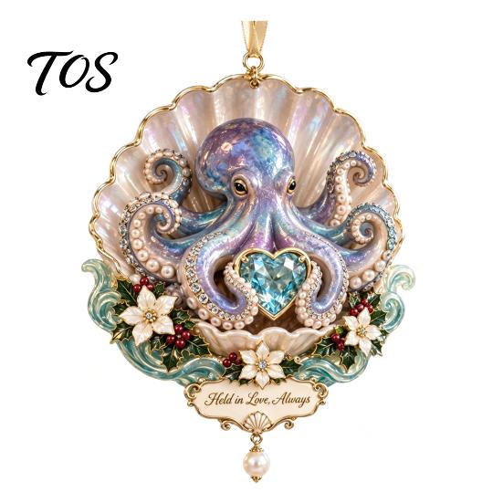 Festive Aquatic Theme Gift Marine Life Christmas Ornament, Acrylic Ocean Animal Hanging Decor for Tree, Creative Holiday Pendant Home Party,