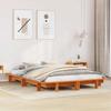 Vidaxl Bed Frame Without Mattress, Waxed Brown, 120X190 Cm, Pine