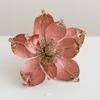 Artificial Glitter Magnolia Flowers Christmas Poinsettia Ornaments Picks For Christmas Tree Wreath Garland Xmas New Year Decoration