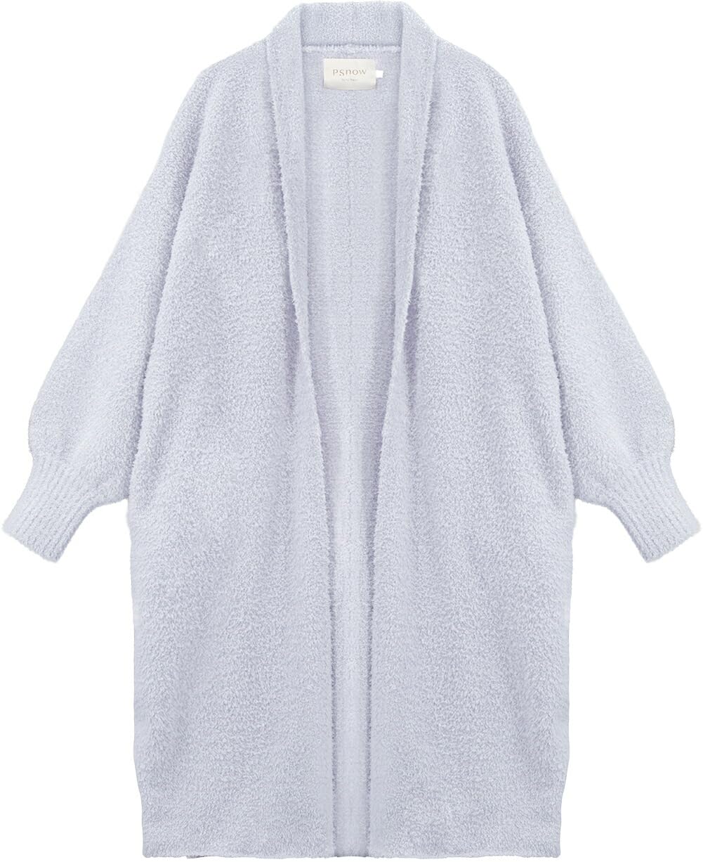 

Пушистый длинный кардиган Two Hatch с длинными рукавами и ребристыми манжетами для тепла, идеально подходящий в качестве рождественского подарка или для стильного рождественского образа, товар r248 Синий