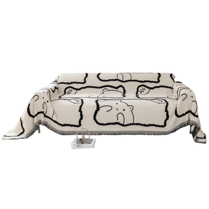 Chenille Sofa Cover Towel Integrated Backrest Towel Four Seasons Universal Sofa Cover Dustproof Cover