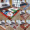 Christmas Poinsettia Snowman Carpet for Living Room Home Decor Sofa Table Large Area Rugs Hallway Balcony Mat Non-slip Doormat