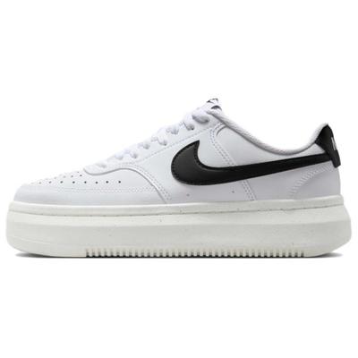 Sapatos de Skate de Cano Baixo Resistentes à Abrasão Court Vision Alta Feminino Branco Preto Tênis DZ5394-107