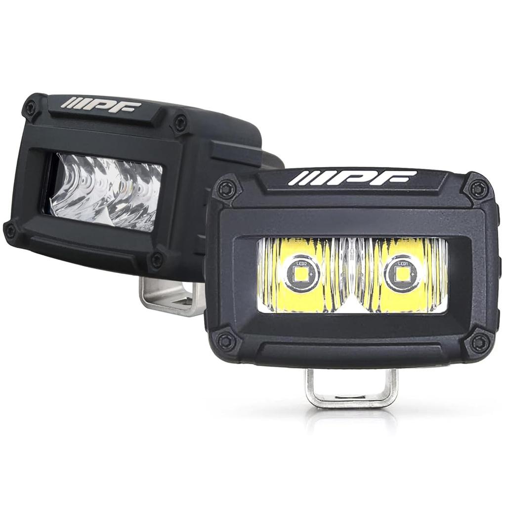 IPF 2" Square LED Driving Fog Lamps, 6000 K, 12 V / 24 V (optional Relay), Pair – Model S-631