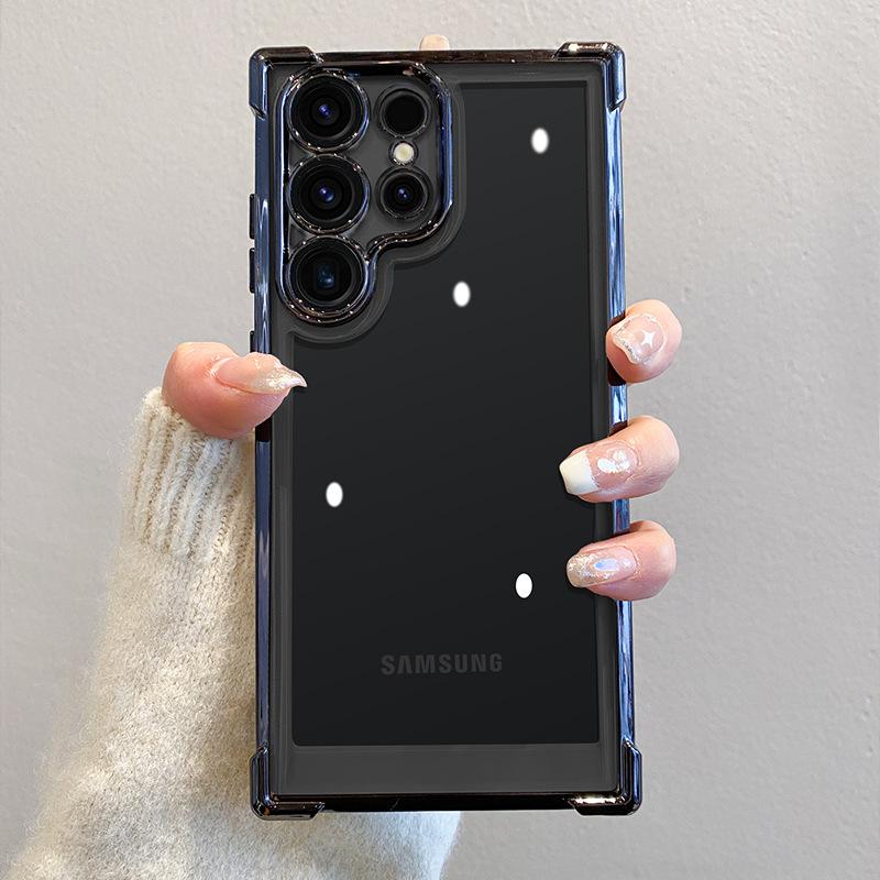 Plating Lens Protection Film Case For Samsung S26 Ultra Four Corners Anti-shock Protection Cover Bumper For Galaxy S26 Plus