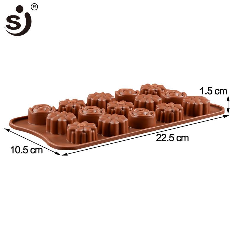 Silikon-Schokoladenform, 24 Formen, Schokoladen-Backwerkzeuge, Antihaft-Kuchenform, Gelee- und Süßigkeitenform