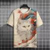 Summer Short Sleeve Harajuku Print Aniam T Shirt for Men O-Neck Top Oversized Pullover Fashion Streetwear Fashion Men‘s Clothing