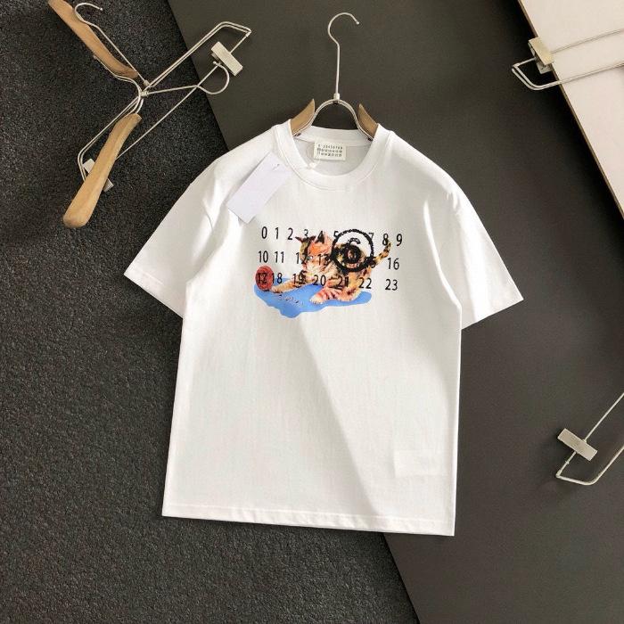 

2025 весна и лето футболка с коротким рукавом с принтом кота в стиле Magila, мужская и женская одинаковая, нишевый трендовый топ S