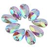 200pcs AB Faceted Drop Shape Rhinestone Multi Color Electroplated Sewing Rhinestone Resin Double Holes Rhinestone DIY Crafts