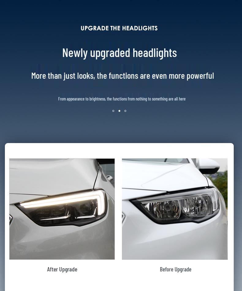 17-19 Buick Regal LED Bi-Xenon Lens Headlight Assembly with Turn Signal and Corner Light for Car Modification