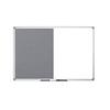 Tableau mixte en feutre magnétique 900 x 600 mm Gris - BI-OFFICE