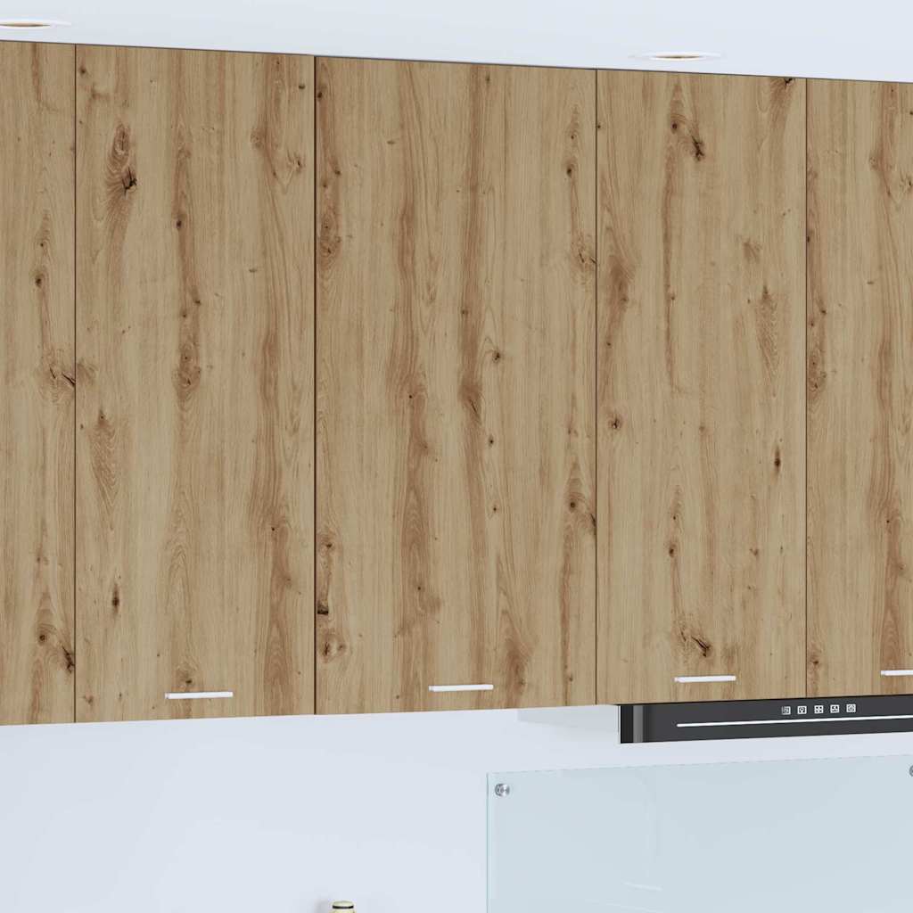 Hanging Cabinet with Door Artisan Oak and White 50 X 31 X 100 Cm