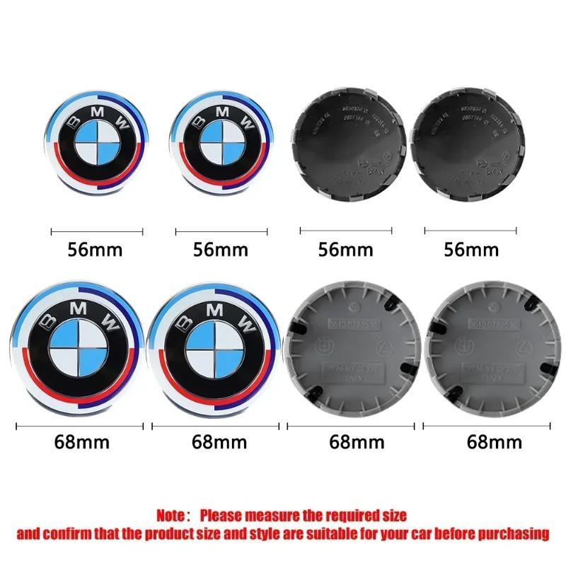 4Pc 56mm 68mm BMW Emblem For BMW Wheel Hub Caps For BMW 3 Series 5 Series E60 E90 F10 F30 E46 E39 X5 E53 E70 E38 Z4