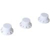 3PCS Potentiometer Rotary Knobs Tone Volume Control Knob Replacement for Electric Guitar Bass White Knob Gold Lettering
