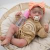 Lifelike 49cm Simulation Baby Rebirth Doll Open Mouth Soft Cloth Body Reborn Babies Doll Realistic 3D Painted Skin Newborn Dolls for Kids Holiday Gift