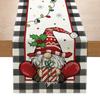 Christmas Table Mat Linen Print Santa elk Table Runner Christmas Decor Snowman Xmas Tree Pattern Tablecloth Home Xmas Ornaments
