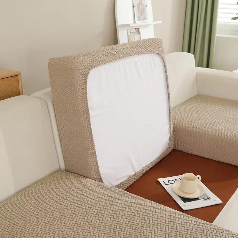 Thick Jacquard Sofa Seat Cushion Cover Funiture Protector Stretch Couch Covers ForLiving Room Removable Seat Slipcover Kids Pets
