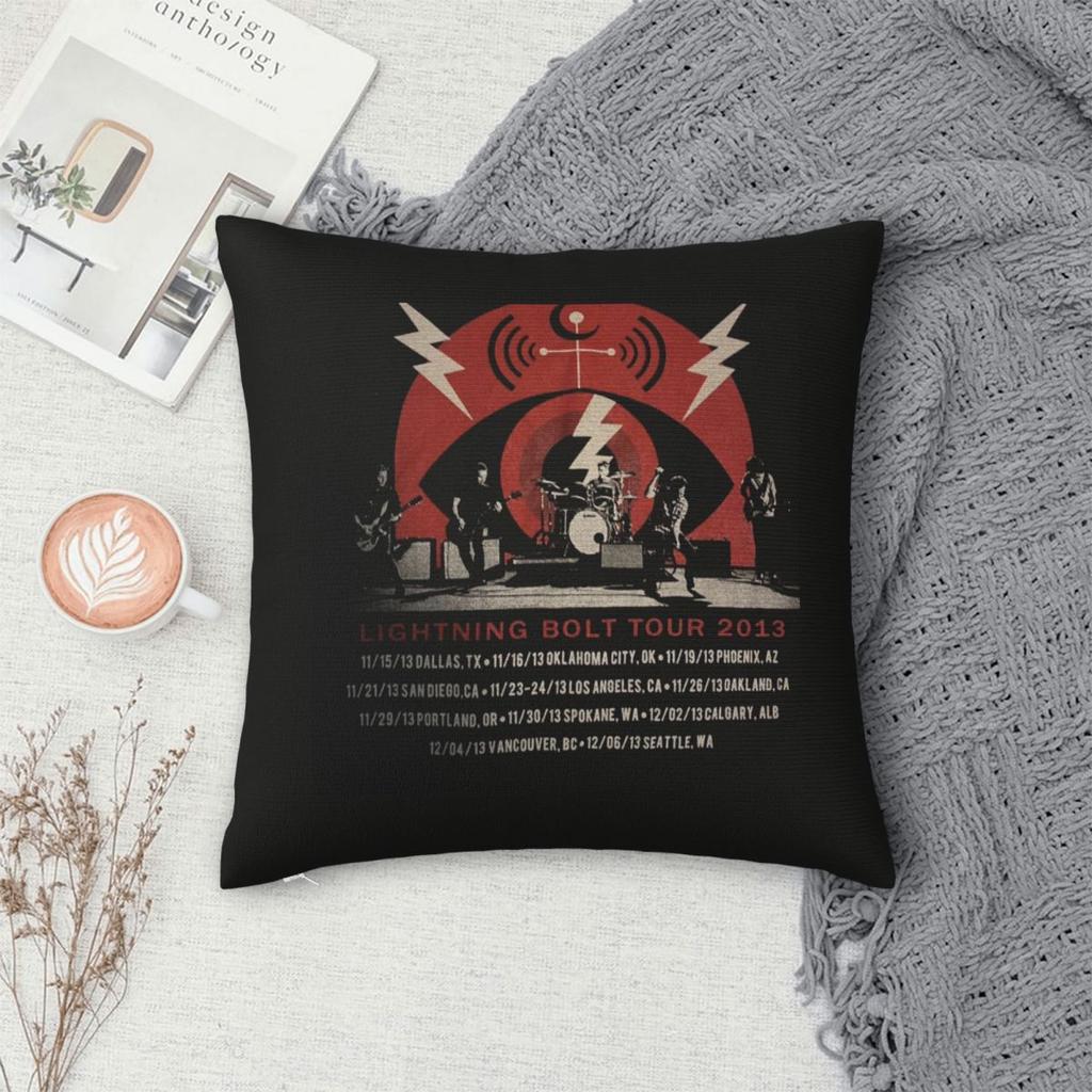 Pearls Jam Band 2024 World Tour Rock Concert Square Pillowcase Pillow Cover Cushion Throw Pillow for Home Sofa Living Room