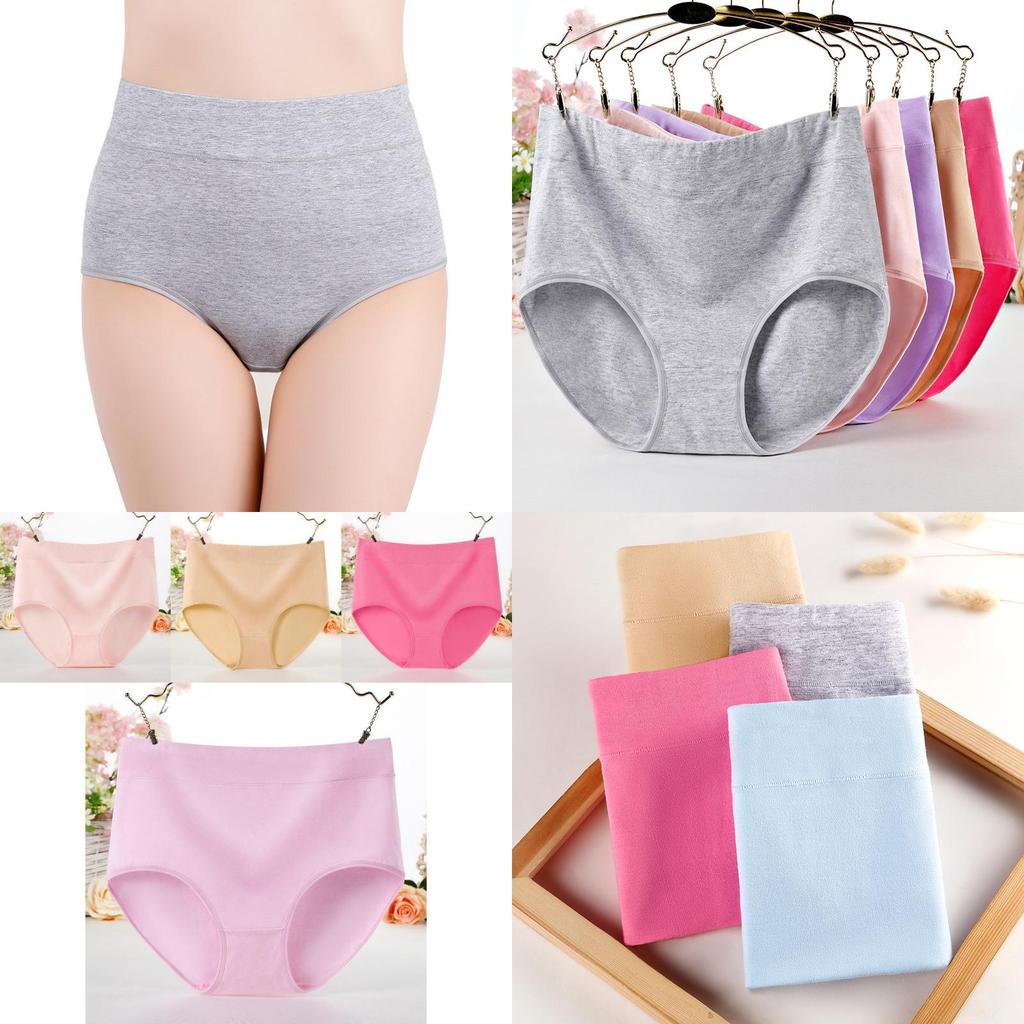 Comfortable High Waist Cotton Panties For Women Plus Size Breathable Tummy Control Underwear For Moms And Plus Size Ladies