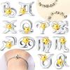 Exquisite Yellow Twelve Zodiac Signs Star Taurus Symbols Original Copper Bead Fit Bracelet Women Diy Birthday Gift Accessory