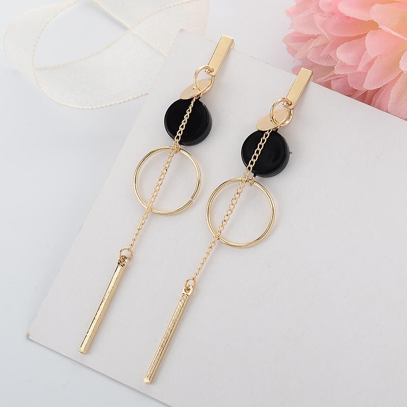 New Fashion Long Drop Earrings for Women Flower Star Moon Heart Butterfly Wings Crystal Pearl Round Geometry Tassel Ear Zircon