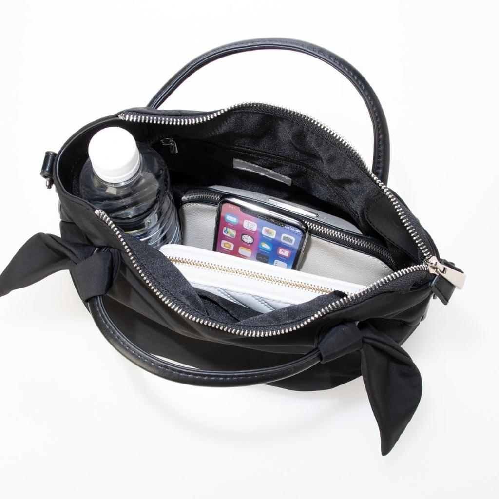 [Kashkash] Ribbon Nylon 2-Way Mini Tote Bag