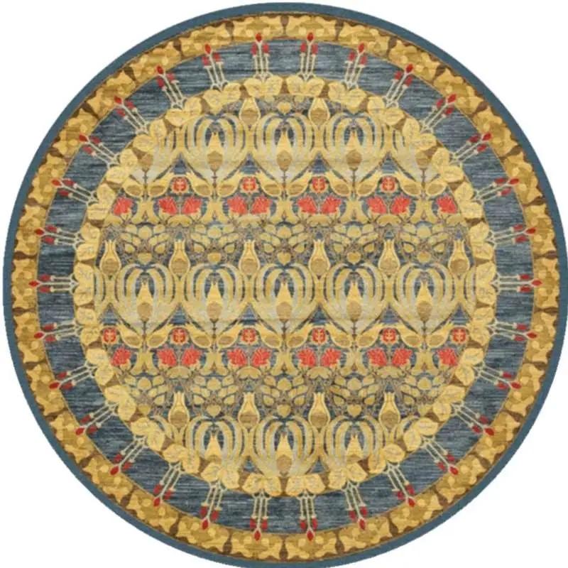 American Ethnic Bohemian Round Carpet Living Room Bedroom Decorate Coffee Table Rug Hanging Basket Computer Swivel Chair Mat