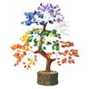 7 Seven Chakra Crystal Tree, Gemstone Tree Crystal Showpiece, Size - 10-12 Inch