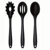 1/3-Piece Silicone Cooking Spoon Set - Heat-Resistant, Large Slotted & Solid Spoons for Non-Stick Cookware, Mixing & Filling