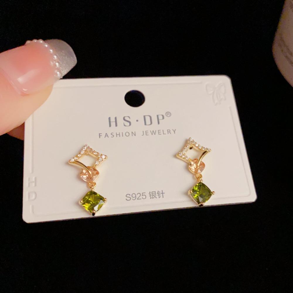 Simple Square Drop Earrings Aesthetic Stud Earrings Women's Dangle Earrings Engagement