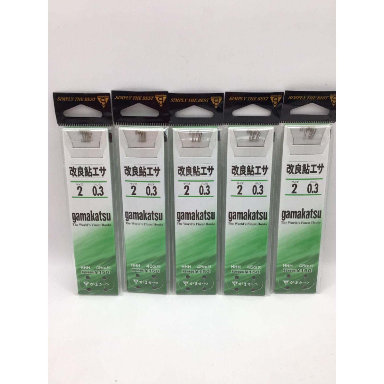 Used 5 pack set Gamakatsu improved sweetfish bait White No. 2 Harris No. 0.3 with 45cm