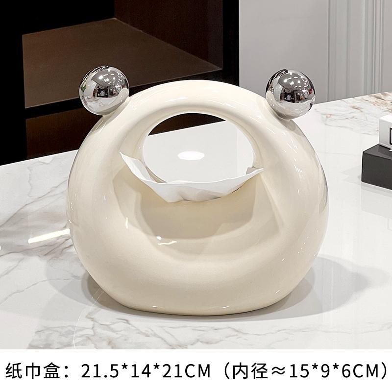Leichter Luxus Apfel Taschentuchbox Kreatives Keramikhandwerk Esstisch Feuchttuchspender Heim Taschentuch Aufbewahrungsbox Dekoration