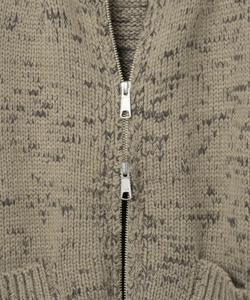 Millo Archive Dust High-Neck Full Zip-Up [Khaki Brown]