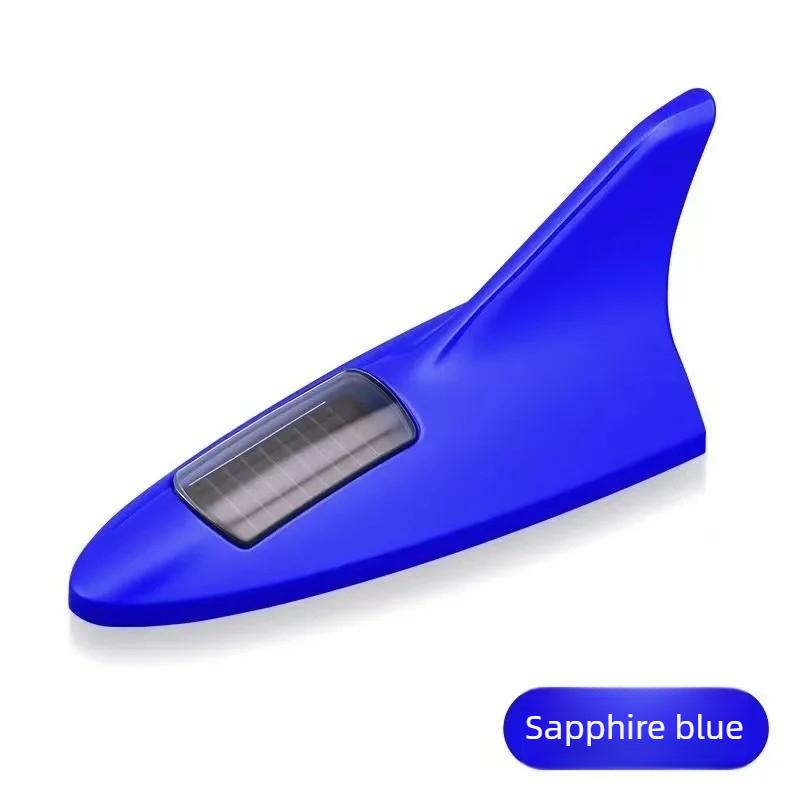 Car Solar LED Shark Fin Antenna Light Anti Collision Warning Lamp Universal Automobile Modeling Decorative Accessory