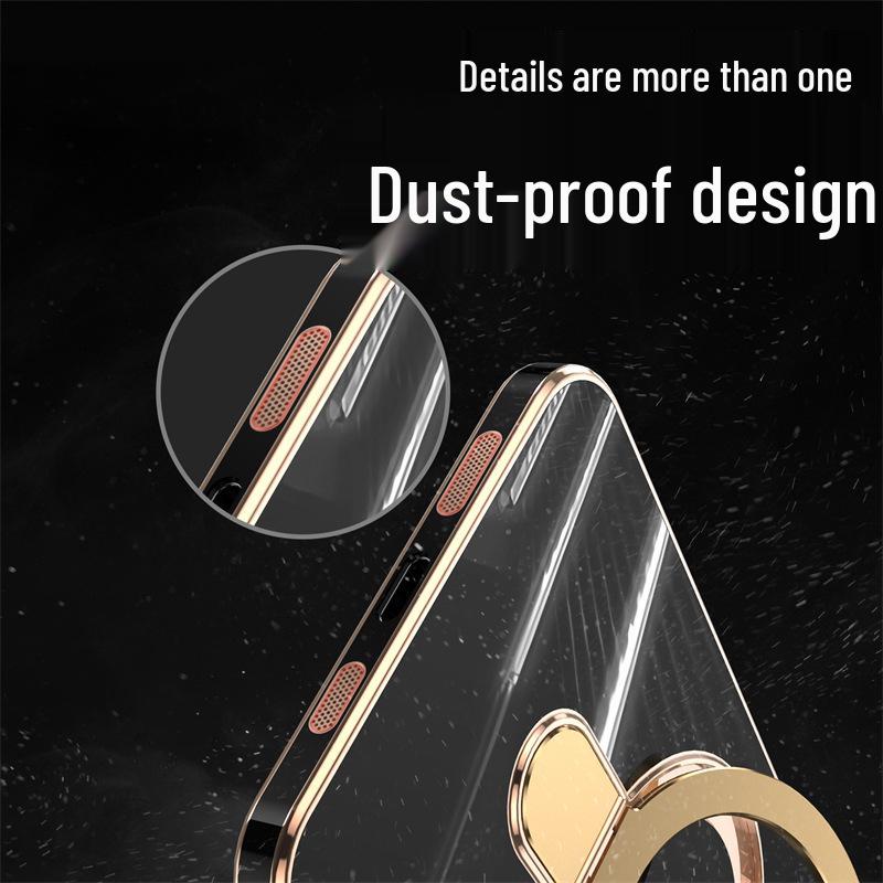 iPhone 17 Pivot Magnetic Case: Electroplated Solid Color, Full Coverage Anti-Fall Protective Case for Apple 16E/15 Pro.