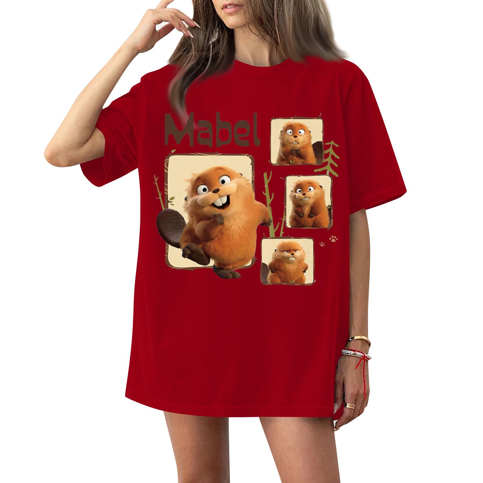 

Womens T Shirts Short Sleeve Shirts Pullover Summer Spring Tops Blouses XXXXL червоний