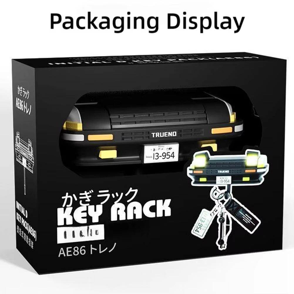 AE86 car headlight keychain decoration wall-mounted key hook hanger Wall-mounted home key hook room wall decoration