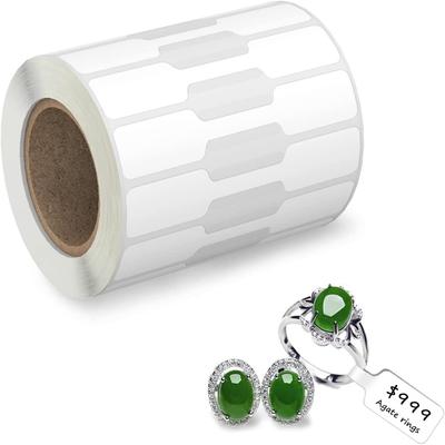500 piezas/rollo Pegatinas de Precio de Papel Kraft Etiquetas de Precio para Joyería Pegatina Blanca en Blanco Autoadhesiva Etiqueta de Precio para Anillo Collar Pendiente
