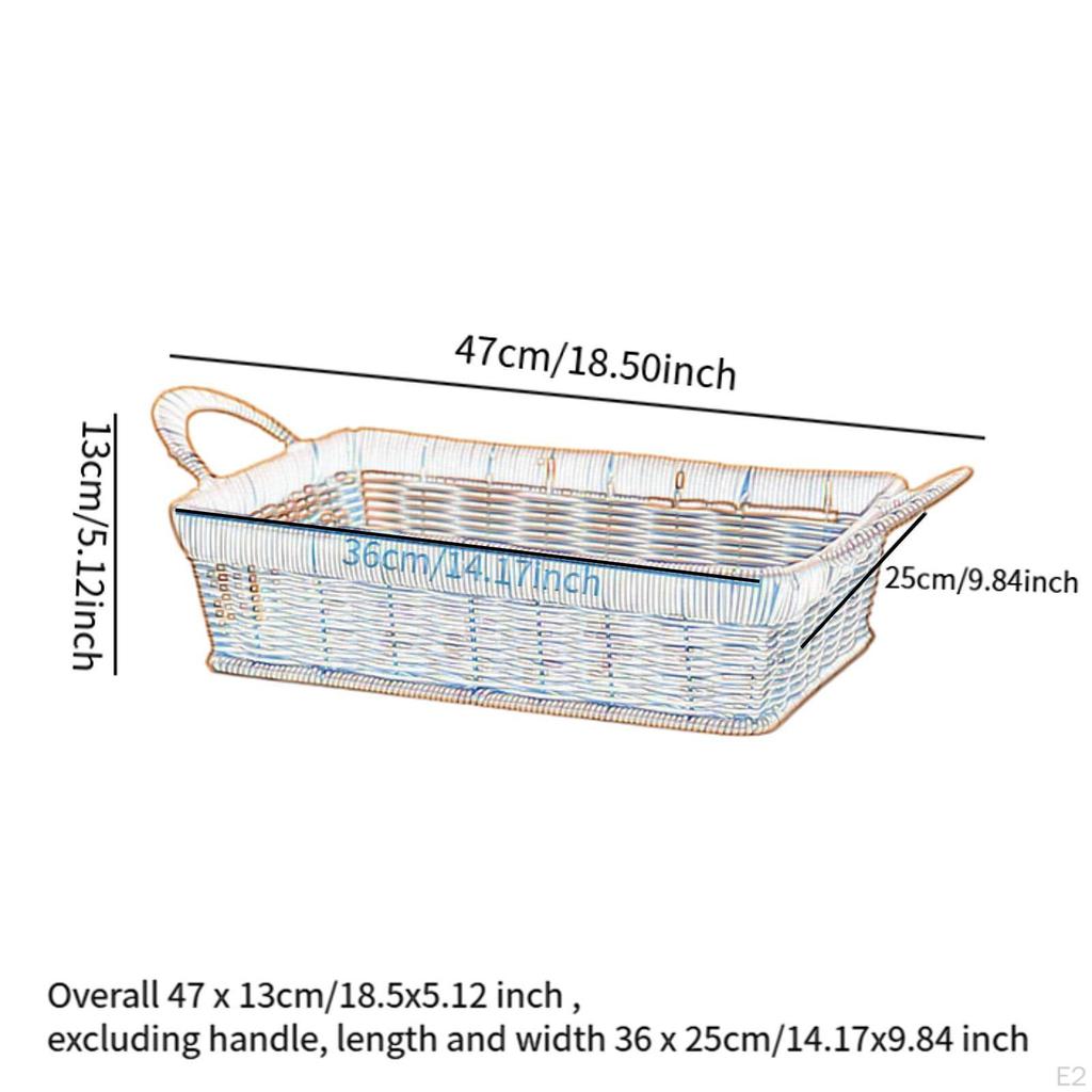 Display Basket,Handwoven Storage Basket with Handle,Table Organizer, Desktop Decorative Container