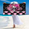 Skull Print Beach Towel, Large Soft Quick Dry Towel for Beach Camping Swimming