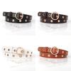 Fashion Pu Leather Belt For Women With Hollow Out Design And Metal Buckle For Casual Wear